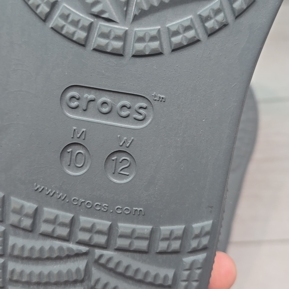 CROCS Mens Charcoal Flip Flops Thong Sandals Shoes Sz 10 main image 10
